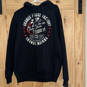 Uranus Fudge Company Sweatshirt. Size Large and black.